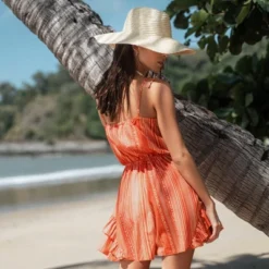 Women's Striped Tie Front Ruffled Romper -Cupshe 11 Women's Striped Tie Front Ruffled Romper -Cupshe -Lady Clothing Store GUEST 643585a4 e84b 43d6 8a61 d70b1a1cab1f