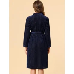 Allegra K Women's Velvet Bathrobe Soft Lounge Pajamas Sleepwear Tie Waist Flannel Robe -Lady Clothing Store GUEST 650fc63a e1f9 4053 9a7a 5ba7bb7f5515