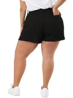 Agnes Orinda Women's Plus Size Denim Mid-Rise Stretchy Raw Hem Casual Jean Shorts 11 Agnes Orinda Women's Plus Size Denim Mid-Rise Stretchy Raw Hem Casual Jean Shorts -Lady Clothing Store GUEST 662a8b8c b0d0 45c0 9303 a5da3e4cee0c