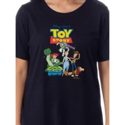 Disney Womens' Toy Story Movie Film Characters Nightgown Sleep Pajama Shirt Black
