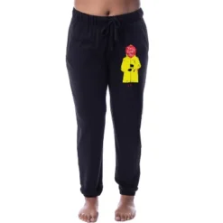 IT The Movie Womens' Distressed You'll Float Too Jogger Sleep Pajama Pants Black -Lady Clothing Store GUEST 68b6822f 2c94 4d5d 8271 3933ee6ad954