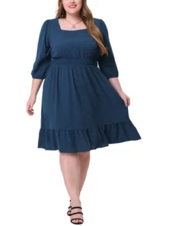 Agnes Orinda Women's Plus Size Swiss Dots Wedding Empire Waist Dresses -Lady Clothing Store GUEST 6b60d301 8e81 4414 b474 bf8b44c9f4d2