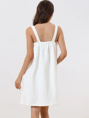 Cheibear Womens Towel Wrap Bathrobe Spa Towels Robe With Adjustable Closure For Gym Shower 4 Cheibear Womens Towel Wrap Bathrobe Spa Towels Robe With Adjustable Closure For Gym Shower - Image 2