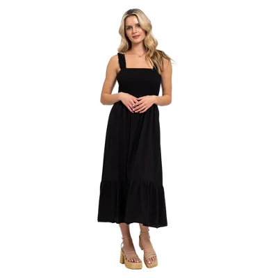 August Sky Women's Smocked Midi Dress 11 August Sky Women's Smocked Midi Dress - Image 9