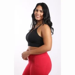 90 Degree By Reflex Womens Plus Seamless Racerback Sports Bra With Keyhole