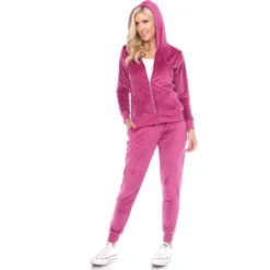 Women's 2 Piece Velour Tracksuit Set - White Mark -Lady Clothing Store GUEST 6dfb43ad e956 4806 8bc9 366b536470f0