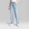 Women's High-Rise 90's Relaxed Slashed Straight Jeans - Wild Fable™ Light Wash -Lady Clothing Store GUEST 6fcceb50 fe06 43f8 8fe5 f01e563a4db8