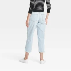 Over Belly Cropped Vintage Straight Maternity Jeans - Isabel Maternity By Ingrid & Isabel™ Light Blue 00