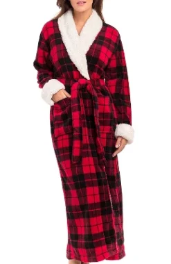 Women's Warm Winter Robe, Plush Fleece Full Length Long Bathrobe -Lady Clothing Store GUEST 743ba5d5 3d73 4894 9579 8e37c0122ded
