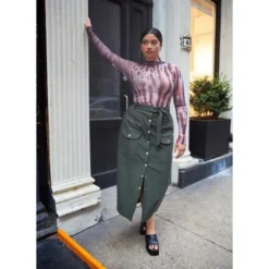 Rebdolls Women's Sierra Tie Belt Button Front Cargo Maxi Shift Skirt -Lady Clothing Store GUEST 771ad93f 2f26 47d3 b57f b4efe5046431