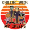 Women's Design By Humans Chillin With My Creeps 80's Style Halloween Characters By MerchHQ Racerback Tank Top -Lady Clothing Store GUEST 7828ed57 2cb2 468e 919d e8b1bac46467