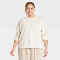 Women's Jeweled Pullover Sweatshirt - A New Day™ -Lady Clothing Store GUEST 797cd6d6 17d1 4537 a354 246c711d7642