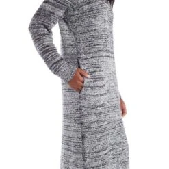 Softies Heathered Marshmallow 42" Crew Neck Lounge Dress With Pockets -Lady Clothing Store GUEST 7dffdb41 4e59 47ca 8aa6 0e52a3a4073f