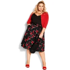 Women's Plus Size Vintage Rose Skirt - Black | CITY CHIC -Lady Clothing Store GUEST 7fa07daa 3c7f 4bbd a323 a21770993414