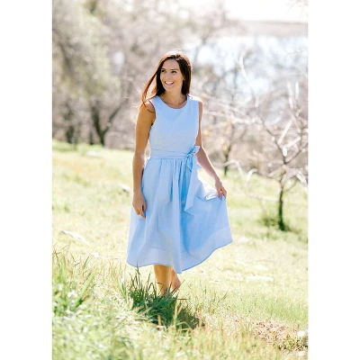 Hope & Henry Womens' A-Line Dress With Waist Sash 5 Hope & Henry Womens' A-Line Dress With Waist Sash - Image 3