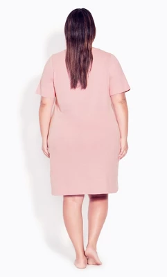 Women's Plus Size Placement Night Dress - Dusty Pink | EVANS
