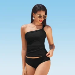 Women's One Shoulder Low Back Tankini Set - Cupshe -Lady Clothing Store GUEST 836c0452 5f22 4716 bb15 99f9583d4296