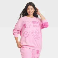 Women's Sanrio Hello Kitty And Friends Two-Tone Graphic Sweatshirt - Pink -Lady Clothing Store GUEST 83f76c8b f199 4156 a9fa f5f9dd5fe4c1