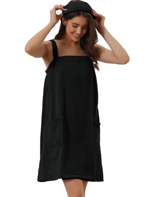 Cheibear Womens Towel Wrap Bathrobe Spa Towels Robe With Adjustable Closure For Gym Shower 9 Cheibear Womens Towel Wrap Bathrobe Spa Towels Robe With Adjustable Closure For Gym Shower - Image 7