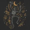 Women's Lost Gods Halloween Skeleton And Fall Leaves T-Shirt