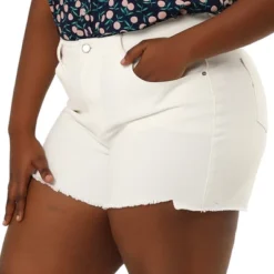 Agnes Orinda Women's Plus Size Denim Mid-Rise Stretchy Raw Hem Casual Jean Shorts 13 Agnes Orinda Women's Plus Size Denim Mid-Rise Stretchy Raw Hem Casual Jean Shorts -Lady Clothing Store GUEST 87dbe729 3622 4232 be98 fabbb31faf8e