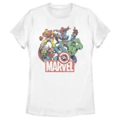 Women's Marvel Classic Hero Collage T-Shirt -Lady Clothing Store GUEST 8861165d ce5e 4de3 8f1d db4180f28a1a