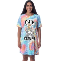 Tom And Jerry Womens' Cute Cranky Tie-Dye Nightgown Sleep Pajama Shirt Multicolored 7 Tom And Jerry Womens' Cute Cranky Tie-Dye Nightgown Sleep Pajama Shirt Multicolored -Lady Clothing Store GUEST 89f40d2c 04de 419c 9557 bc73f5d9e812