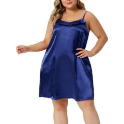 Agnes Orinda Women's Plus Size Ruffle Spaghetti Lounge Nightgowns 14 Agnes Orinda Women's Plus Size Ruffle Spaghetti Lounge Nightgowns -Lady Clothing Store GUEST 8ba05873 3194 489f bfde 018a22319733