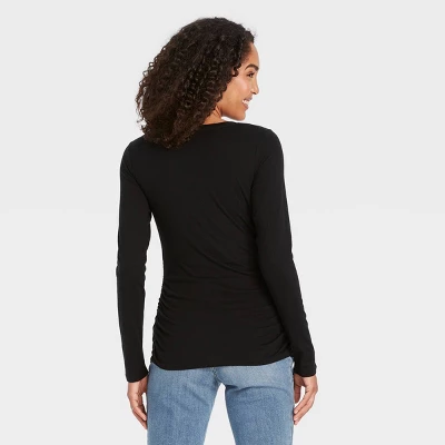 Long Sleeve Scoop Neck 2pk Bundle Maternity T-Shirt - Isabel Maternity By Ingrid & Isabel™ 4 Long Sleeve Scoop Neck 2pk Bundle Maternity T-Shirt - Isabel Maternity By Ingrid & Isabel™ - Image 2