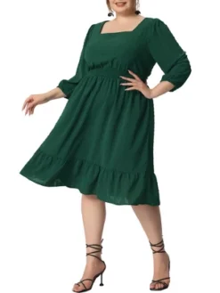 Agnes Orinda Women's Plus Size Swiss Dots Wedding Empire Waist Dresses -Lady Clothing Store GUEST 8db7de3b cb1c 4c01 9d83 4df74c65f639