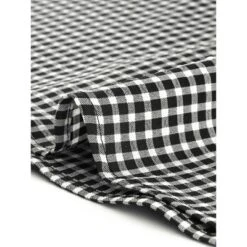 Allegra K Women's Bow Tie Neck Blouse Vintage Ruffle Sleeveless Gingham Plaid Shirt -Lady Clothing Store GUEST 8e5b15f1 2d53 4d4e 95ba f29973a59d27