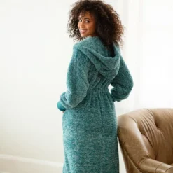 Women's Soft Plush Fleece Robe With Hood, Long Warm Hooded Bathrobe -Lady Clothing Store GUEST 90c9f5a7 6f17 4e5f 81d2 aa4a0466acc7