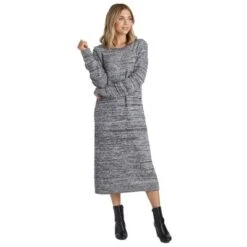 Softies Heathered Marshmallow 42" Crew Neck Lounge Dress With Pockets -Lady Clothing Store GUEST 91b98dcb ae28 41b6 8ea7 a3cb4f2f3267
