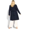 Women's Plus Size So Sleek Coat - Navy | CITY CHIC