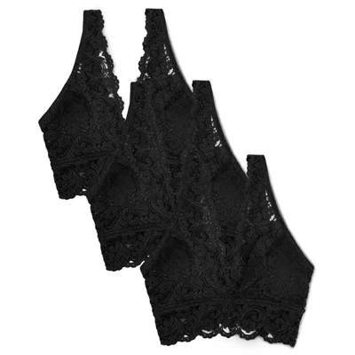 Women's Signature Lace Deep V Bralette 3-pack 10 Women's Signature Lace Deep V Bralette 3-pack - Image 8