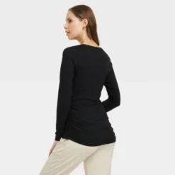 Long Sleeve Scoop Neck 2pk Bundle Maternity T-Shirt - Isabel Maternity By Ingrid & Isabel™