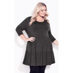 Women's Plus Size Amaya Tunic - Gray Marle | AVENUE -Lady Clothing Store GUEST 96c32627 ee51 4869 b73e 93b3c91da98b