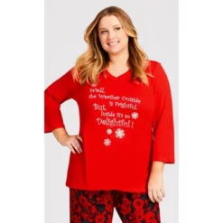 Women's Plus Size Slogan Sleep Top - Red | AVENUE -Lady Clothing Store GUEST 9a7df072 78ae 436b 82f2 6ee0a5e583de