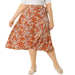 Agnes Orinda Women's Plus Size Boho Wrap Floral Beach Lightweight A Line Skirt -Lady Clothing Store GUEST 9dff0745 5e67 4bea 9b6a 331f1654a75e