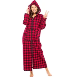 Women's Cotton Flannel Nightgown, Long Hooded Night Dress -Lady Clothing Store GUEST 9efc117b 1a98 4934 8c41 f423b3fcb069