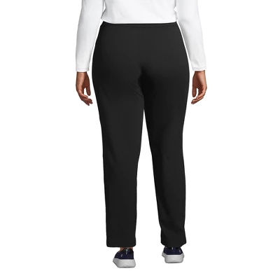 Lands' End Women's Starfish Mid Rise Straight Leg Elastic Waist Pull On Pants 3 Lands' End Women's Starfish Mid Rise Straight Leg Elastic Waist Pull On Pants