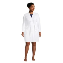 Lands' End Women's Cotton Blend Above The Knee Length Robe -Lady Clothing Store GUEST a164a02f c477 470a a530 95061bcf8320