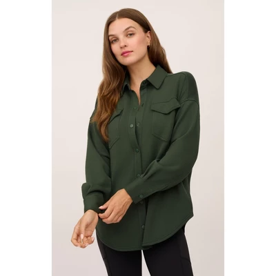 90 Degree By Reflex Womens Softlite Scuba Morgan Modal Shacket 6 90 Degree By Reflex Womens Softlite Scuba Morgan Modal Shacket - Image 4