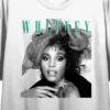 Whitney Houston Classic Photo Print Crew Neck Short Sleeve Women's White Crop T-shirt -Lady Clothing Store GUEST a3f182bc d1d3 4fc8 aa1d a7ac2d0e978e