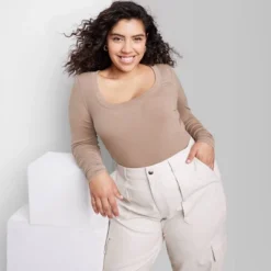 Women's Long Sleeve Scoop Neck T-Shirt - Wild Fable™ -Lady Clothing Store GUEST a5dd652b 0e77 4f7f a8cd c1cf4b55d56a