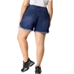 Agnes Orinda Women's Plus Size Denim Shorts Ripped Stretched Distressed Jean Shorts -Lady Clothing Store GUEST a66738c8 c389 4a9a ab52 601703570a45