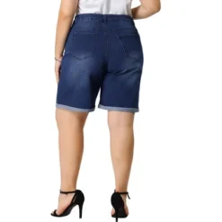 Agnes Orinda Women's Plus Size Jeans Casual Slash Pockets Washed Denim Shorts 11 Agnes Orinda Women's Plus Size Jeans Casual Slash Pockets Washed Denim Shorts -Lady Clothing Store GUEST a773b199 51a7 4710 8b5f cdaaa5360f8a