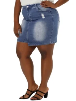 Agnes Orinda Women's Plus Size Ripped Slash Pocket Frayed Hem Denim Bodycon Skirt 13 Agnes Orinda Women's Plus Size Ripped Slash Pocket Frayed Hem Denim Bodycon Skirt -Lady Clothing Store GUEST a782e75e 80bc 461e b583 2c2892ecaebe