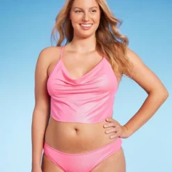 Women's Cowl Neck Longline Bralette Bikini Top - Wild Fable™ Pink Shine -Lady Clothing Store GUEST a8d93a97 e304 41c3 8490 f8d019db0d5c