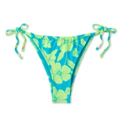 Women's Adjustable Coverage Bikini Bottom - Wild Fable™ Blue/Green Tropical Print -Lady Clothing Store GUEST ac2f67ed 85fe 4e62 809c 2c43ccca279d